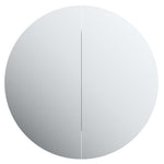 HKH Armário P/ Casa de Banho C/ Espelho Redondo e Leds - Branco