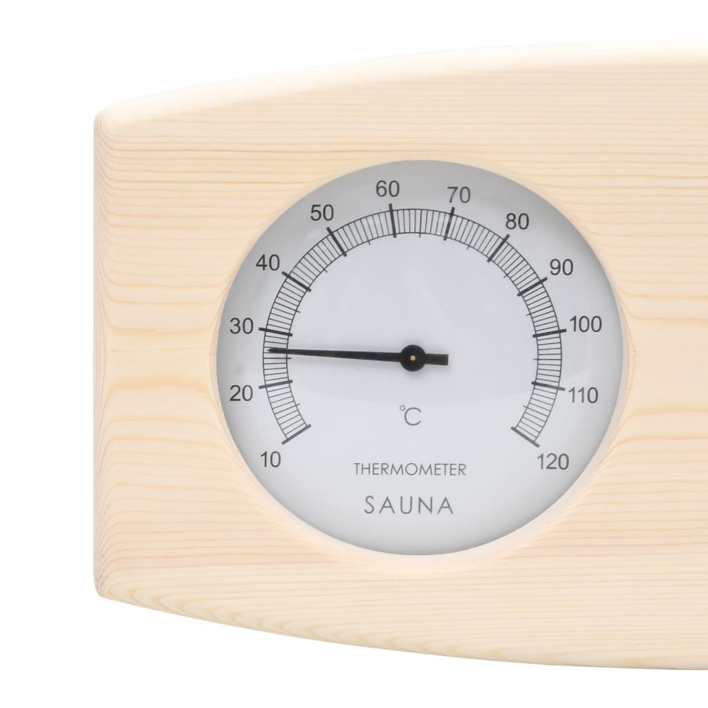HKH Conj. 2 em 1 Higrotermógrafo Sauna/temporiz. Areia Pinho Maciço