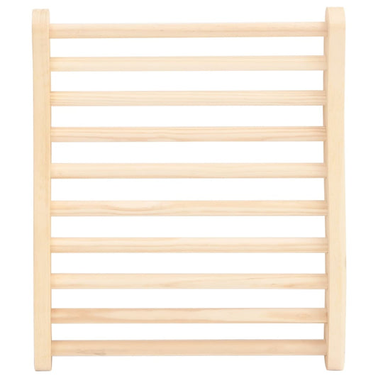 Respaldo de sauna HKH en forma de S de madera de pino maciza