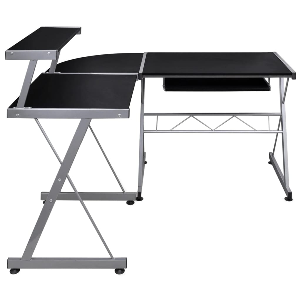 HKH Escritorio Rinconero P/ Pc Derivados Madera - Negro