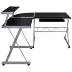 HKH Escritorio Rinconero P/ Pc Derivados Madera - Negro