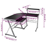 HKH Escritorio Rinconero P/ Pc Derivados Madera - Negro
