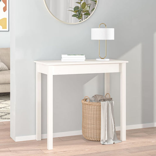 HKH Mesa de Apoio em Pinho Maciço - Branco