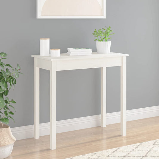 HKH Mesa de Apoio em Pinho Maciço - Branco