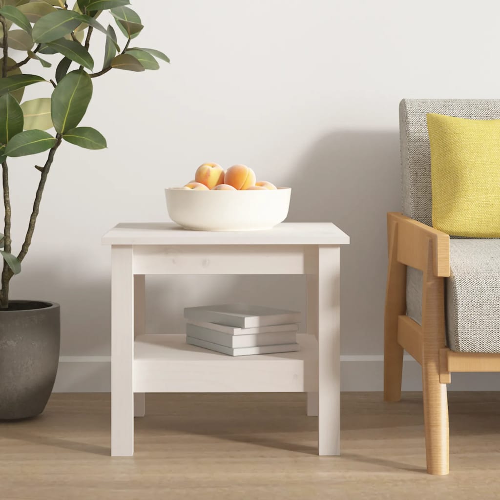 Mesa de Centro Blanca HHK de Pino en Madera Maciza