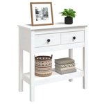Mesa Auxiliar HKH de Pino Macizo - Blanco