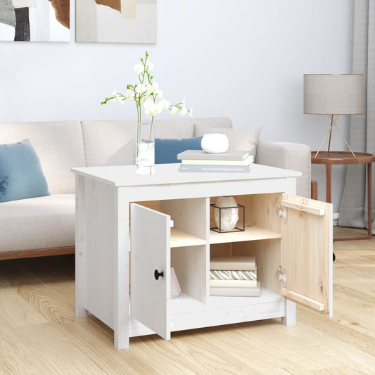 Mesa de centro HKH, pino macizo - blanco