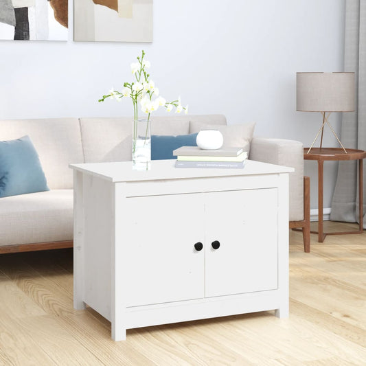 Mesa de centro HKH, pino macizo - blanco