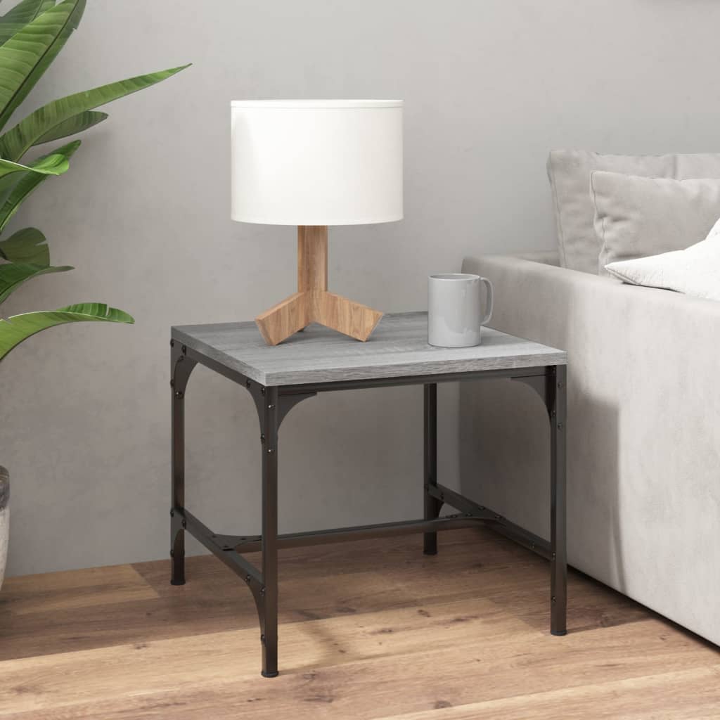 HKH Juego de 2 Mesas Auxiliares de Derivado de Madera Sonoma - Gris