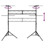 Soporte de iluminación de acero HKH 338x115x(180-300) cm - Negro