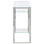 HKH Mesa Consola de Acero Inoxidable y Cristal Templado - Plateado
