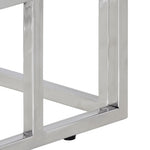 HKH Mesa Consola de Acero Inoxidable y Cristal Templado - Plateado
