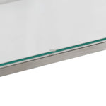 HKH Mesa Consola de Acero Inoxidable y Cristal Templado - Plateado