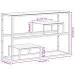 HKH Mesa Consola de Acero Inoxidable y Cristal Templado - Plateado