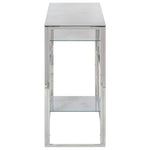 HKH Mesa Consola de Acero Inoxidable y Cristal Templado - Plateado