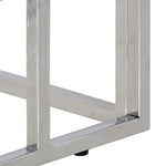HKH Mesa Consola de Acero Inoxidable y Cristal Templado - Plateado