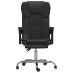 HKH Silla de Oficina Reclinable de Cuero Sintético - Negro