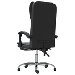 HKH Silla de Oficina Reclinable de Cuero Sintético - Negro