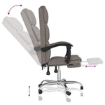 HKH Silla de Oficina Reclinable de Tela - Marrón grisáceo