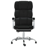 HKH Silla de Oficina Reclinable de Cuero Sintético - Negro