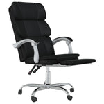 HKH Silla de Oficina Reclinable de Cuero Sintético - Negro
