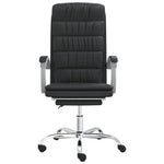HKH Silla de Oficina Reclinable de Cuero Sintético - Negro