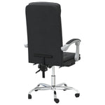 HKH Silla de Oficina Reclinable de Cuero Sintético - Negro