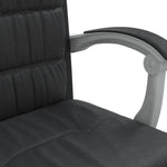 HKH Silla de Oficina Reclinable de Cuero Sintético - Negro