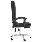 HKH Silla de Oficina de Masajes Reclinable en Cuero Artificial - Negro