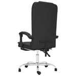 HKH Silla de Oficina de Masajes Reclinable en Cuero Artificial - Negro