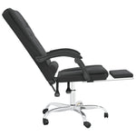 HKH Silla de Oficina de Masajes Reclinable en Cuero Artificial - Negro