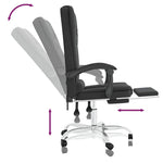 HKH Silla de Oficina de Masajes Reclinable en Cuero Artificial - Negro