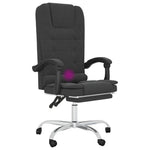 HKH Silla de Oficina de Masajes Reclinable en Cuero Artificial - Negro