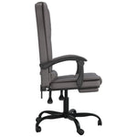 HKH Silla de masaje reclinable de oficina de piel sintética - Gris