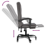 HKH Silla de masaje reclinable de oficina de piel sintética - Gris