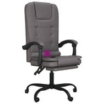HKH Silla de masaje reclinable de oficina de piel sintética - Gris