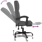 HKH Silla de Oficina de Masaje Reclinable de Tela - Gris Oscuro