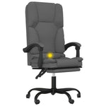 HKH Silla de Oficina de Masaje Reclinable de Tela - Gris Oscuro