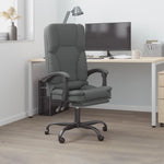 HKH Silla de Oficina de Masaje Reclinable de Tela - Gris Oscuro