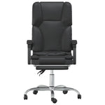 HKH Silla de Oficina de Masajes Reclinable en Cuero Artificial - Negro