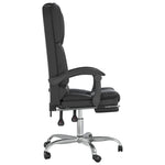 HKH Silla de Oficina de Masajes Reclinable en Cuero Artificial - Negro