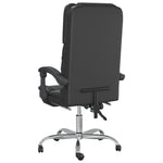 HKH Silla de Oficina de Masajes Reclinable en Cuero Artificial - Negro