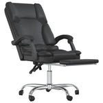 HKH Silla de Oficina de Masajes Reclinable en Cuero Artificial - Negro