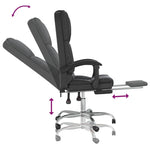 HKH Silla de Oficina de Masajes Reclinable en Cuero Artificial - Negro