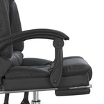 HKH Silla de Oficina de Masajes Reclinable en Cuero Artificial - Negro