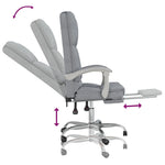 Silla de masaje de oficina reclinable en tela HKH - Gris claro