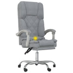 Silla de masaje de oficina reclinable en tela HKH - Gris claro