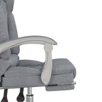 Silla de masaje de oficina reclinable en tela HKH - Gris claro