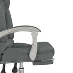 Sillón de masaje reclinable de oficina HKH de tela - Gris oscuro