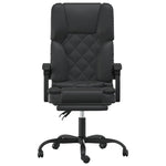 HKH Silla de Oficina de Masajes Reclinable en Cuero Artificial - Negro